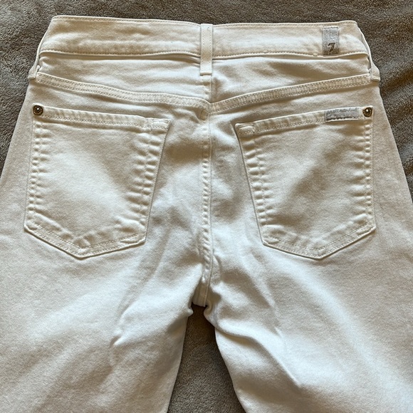 7 For All Mankind, LeAnkle Skinny Jeans, Size 27, color White EUC - Picture 2 of 3